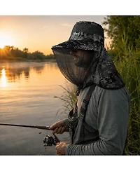 Ayamaya Upf 50+ Mosquito Net Sun Hat with Neck Flap | Wide Brim Bug and Protection for Fishing, Hiking Camping