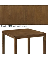Streamdale Furniture Oak 4-Person Counter Height Square Dining Table
