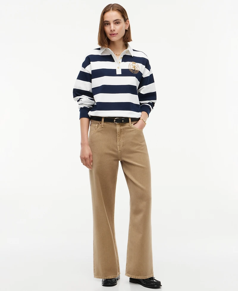 Tommy Hilfiger Women's Long-Sleeve Rugby Polo Sweatshirt
