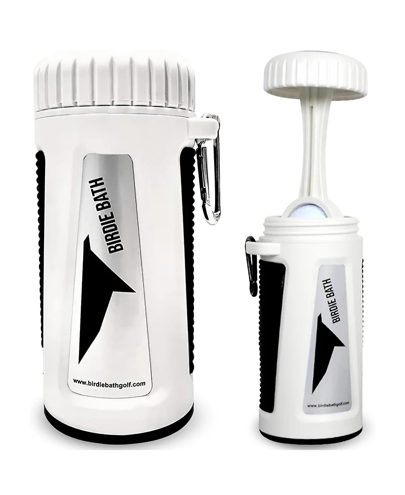 Birdie Bath Golf Ball Cleaner, Leak-Proof Washer with Carabiner