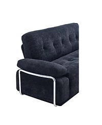 Streamdale Furniture Modern 88.9" Chenille Sofa with Steel Arm Frame and Compression Cushions