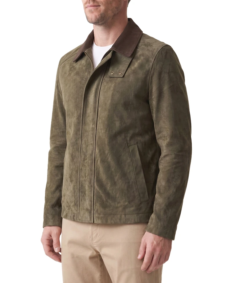 Bagatelle Men''s Suede Stable Rach Regular-Fit Jacket