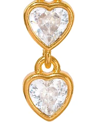 Girls Crew Crystal Falling Hearts Dangle Earrings