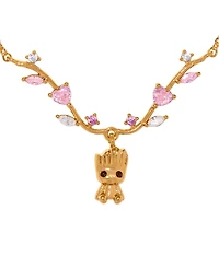Girls Crew Crystal Marvel's Groot Heartline Necklace