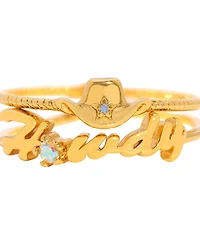 Girls Crew Crystal Howdy Partner Ring Set