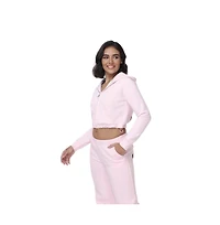 Juicy Couture Women's Cropped Bubble Fleece Hoodie
