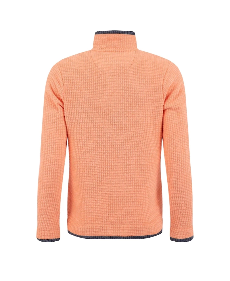 Weird Fish Women's Beye Quarter Zip Grid Fleece Mock Neck Pullover