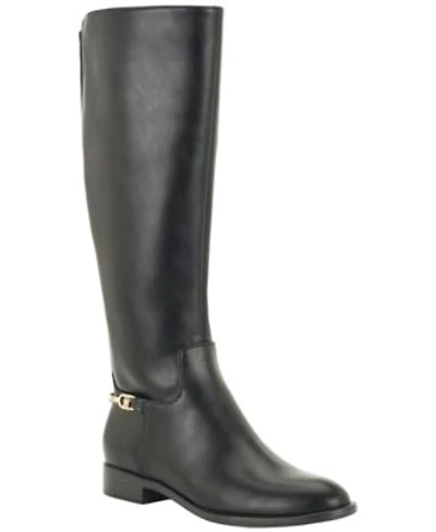 Tommy Hilfiger Womens Marlay Tall Harness Riding Boot Regular Wide Calf
