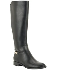 Tommy Hilfiger Womens Marlay Tall Harness Riding Boot Regular Wide Calf