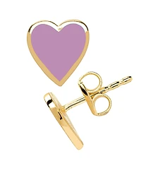 Lily Nily Girls Heart Stud Earrings in 14K
