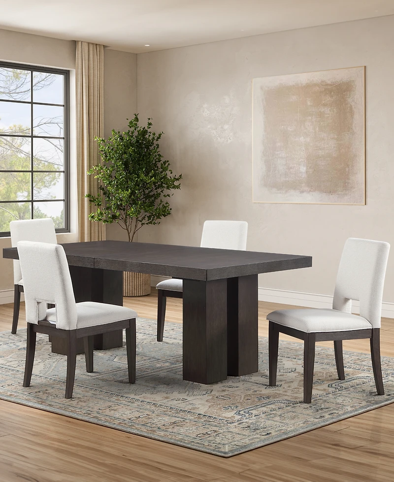 5-Piece Summit Square Dining Set (1 Table & 4 Side Chairs), Macy's Exclusive