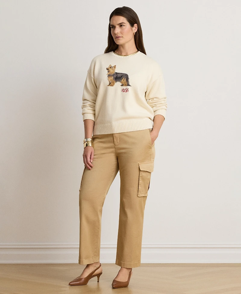 Lauren Ralph Women's Cargo Cropped Chino Pants