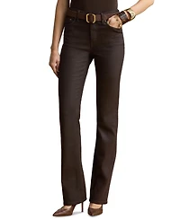 Lauren Ralph Women's High-Rise Bootcut Coated Jeans