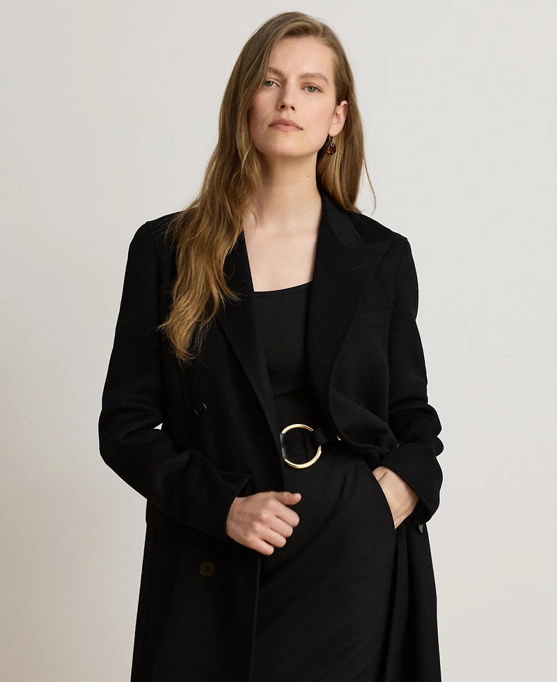 Lauren Ralph Women's Double-Breasted Wool-Blend Coat