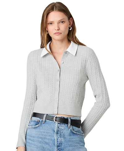 French Connection Women's Cable-Knit Collared Cardigan