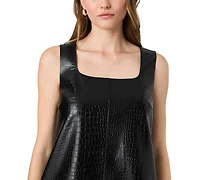 French Connection Women's Madeline Faux Leather Mini Dress