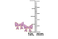Lily Nily Girls Enamel Bow Stud Earrings in 14K