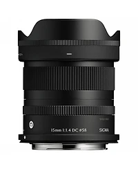 Sigma 15mm f1.4 Dc Contemporary Lens for Canon Rf, Bundle with 3-Section Aluminum Tripod with 3-Way Head and Cleaning Kit