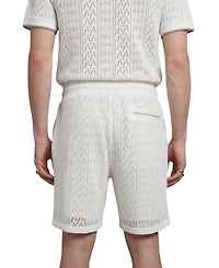Twisted Tailor Men's Oscar Tipped Crochet Cotton Shorts