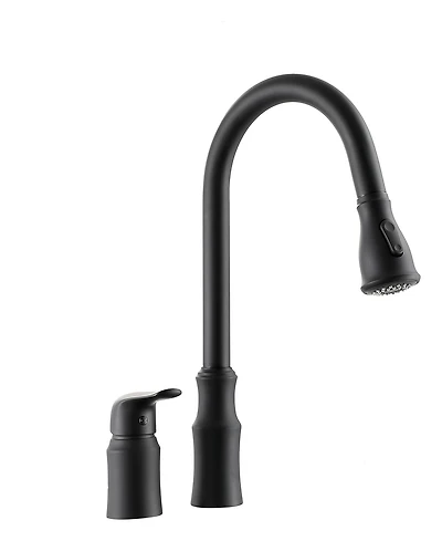 Thirtypeachy Single Handle High Arc Pull-Down Kitchen Faucet, Dual-Function Sprayer with 360degree(s) Swivel