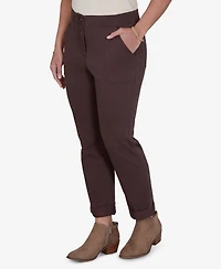 Ruby Rd. Petite Enzyme Wash Straight-Leg Cropped Pants