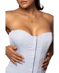 Jluxlabel Women's Viv Satin Sweetheart-Neckline Sleeveless Bustier Top