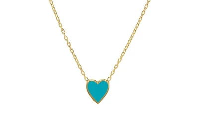 Lily Nily Girls Enamel Heart Necklace in 14K