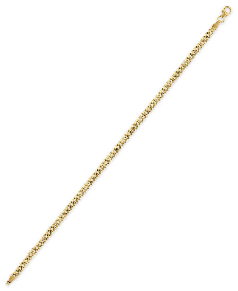 Macy's Double-Sided Cuban Chain 8.5" Bracelet 10k Yellow Gold (4mm)