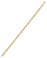 Macy's Double-Sided Cuban Chain 8.5" Bracelet 10k Yellow Gold (4mm)