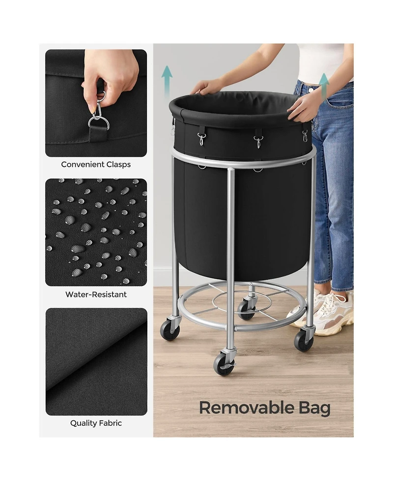 Slickblue 18.5 Gal. Laundry Basket with Wheels
