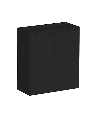 Boyel Living 27"x30" Standard Wall Cabinet 2 Door Shelves, Ready to Assemble Kitchen with Solid Wood Frame, Soft-Close Slides and Hinge