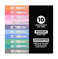 Sakura Gelly Roll Retractable Sparkle Set: 3 Stardust, 3 Metallic, 2 Blue & 2 Black