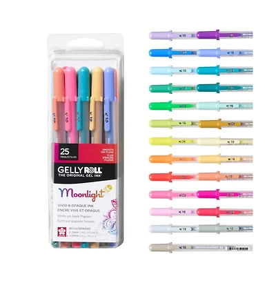 Sakura Gelly Roll Moonlight 25 Pk Bold - Size 10 Gel Pens