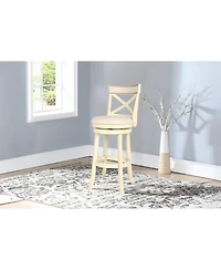 New Classic Furniture York 29" Wood Bar Stool with Fabric Seat