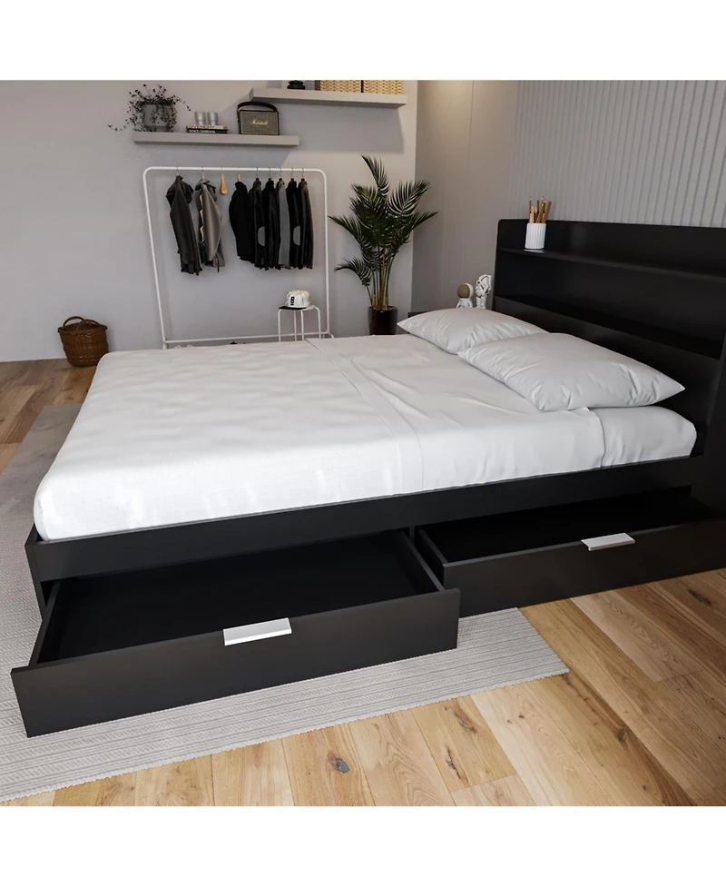 Nexera Hunter 2-Drawer Storage Bed