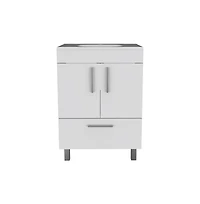 Tuhome Velloc 24"" Bathroom Vanity White White Mdf