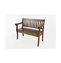 Jofran Artisan's Craft 42" Rustic Farmhouse Distressed Solid Wood Storage Bench
