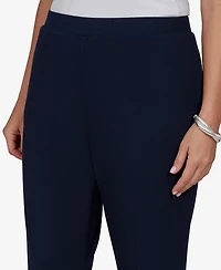 Ruby Rd. Plus Wide-Leg Pull-On Ribbed Pants