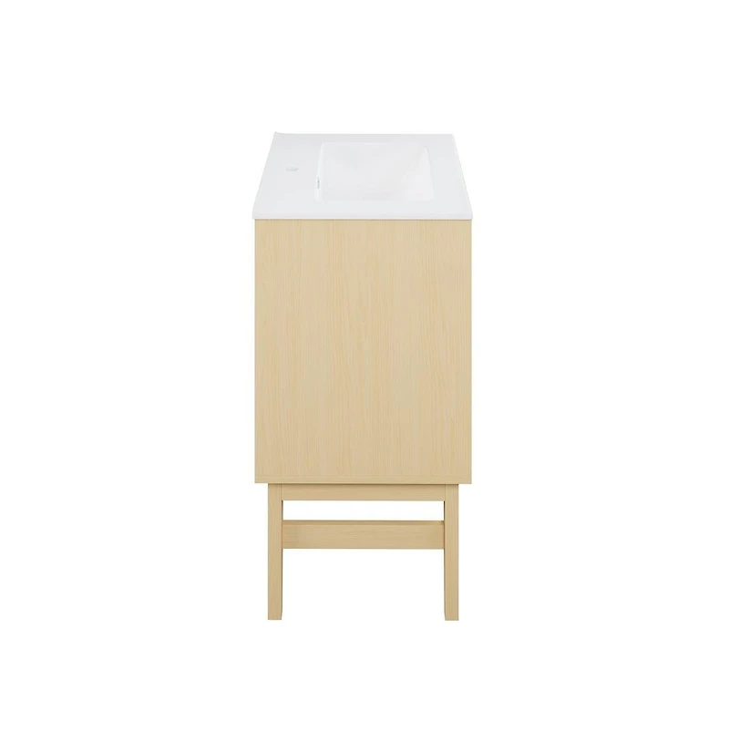 Swiss Madison Bosse 24" Freestanding Bathroom Vanity in Natural Oak with Sink Top