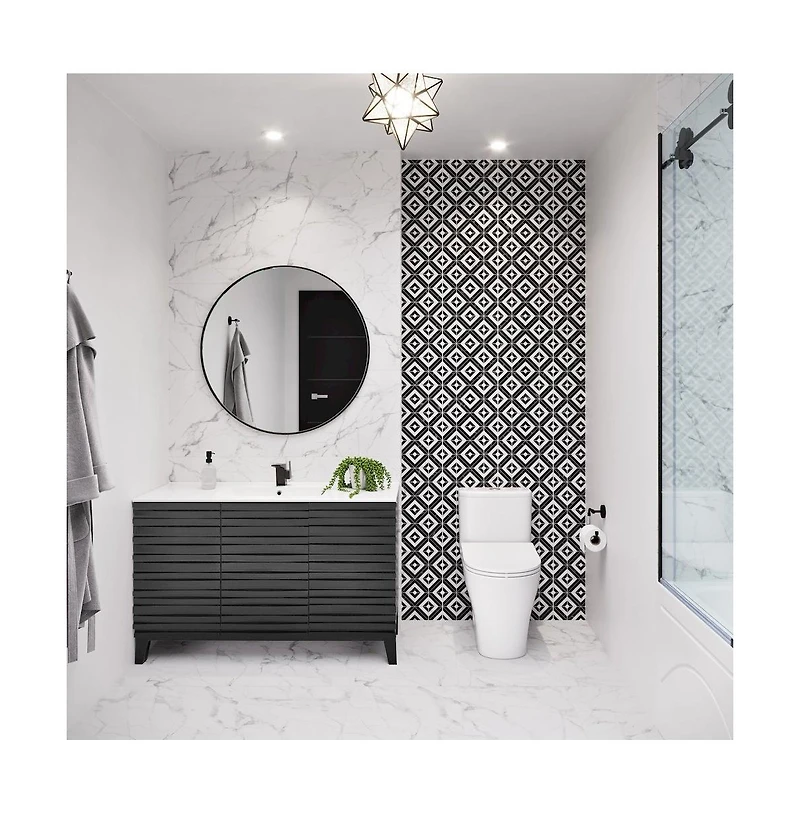 Swiss Madison Cascade 48" Bathroom Vanity in Black