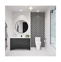 Swiss Madison Cascade 48" Bathroom Vanity in Black