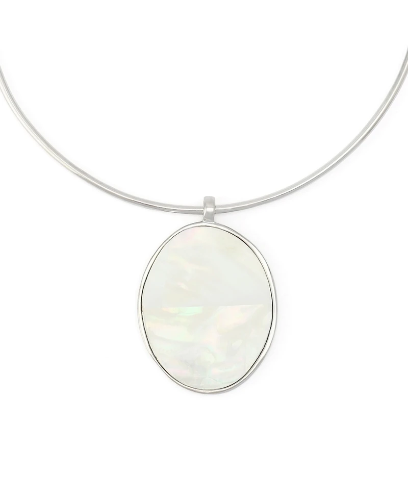 Robert Lee Morris Soho Imitation Pearl Reversible Pendant Collar Necklace