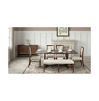 Jofran Fairview Transitional 52" Backless Upholstered Dining Bench
