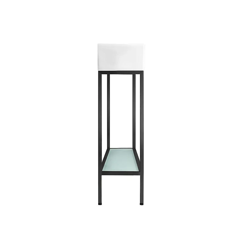 Swiss Madison Pierre 19.5 Single, Freestanding, Open Shelf, Matte Black Frame Bathroom Vanity