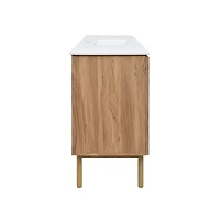 Swiss Madison Classe 48" Freestanding Bathroom Vanity in Golden Oak with Sink Top
