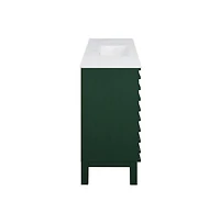 Swiss MadisonCascade 48" Freestanding Bathroom Vanity in Green Oak with Sink Top