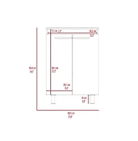 Tuhome Khari 24"" Bathroom Vanity White Mdf