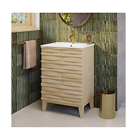 Swiss Madison Cascade 24" Bathroom Vanity in Natural Oak