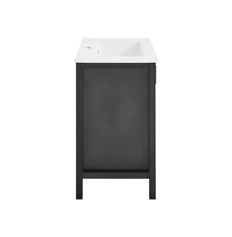 Avallon 24" Freestanding Bathroom Vanity in Black with Sink Top