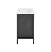 Avallon 24" Freestanding Bathroom Vanity in Black with Sink Top